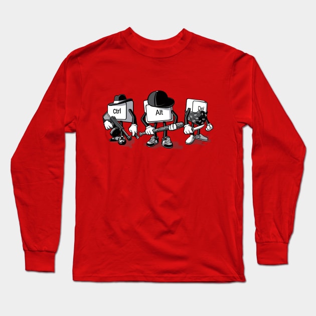 Ctlr, Alt, Del. reset the computer, mobster keyboard Long Sleeve T-Shirt by BOEC Gear